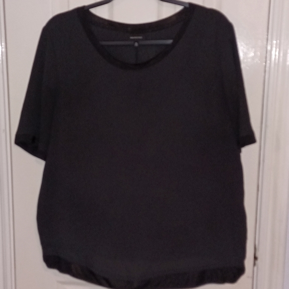 Who What Wear Tops Womens Sheer Black Top Poshmark